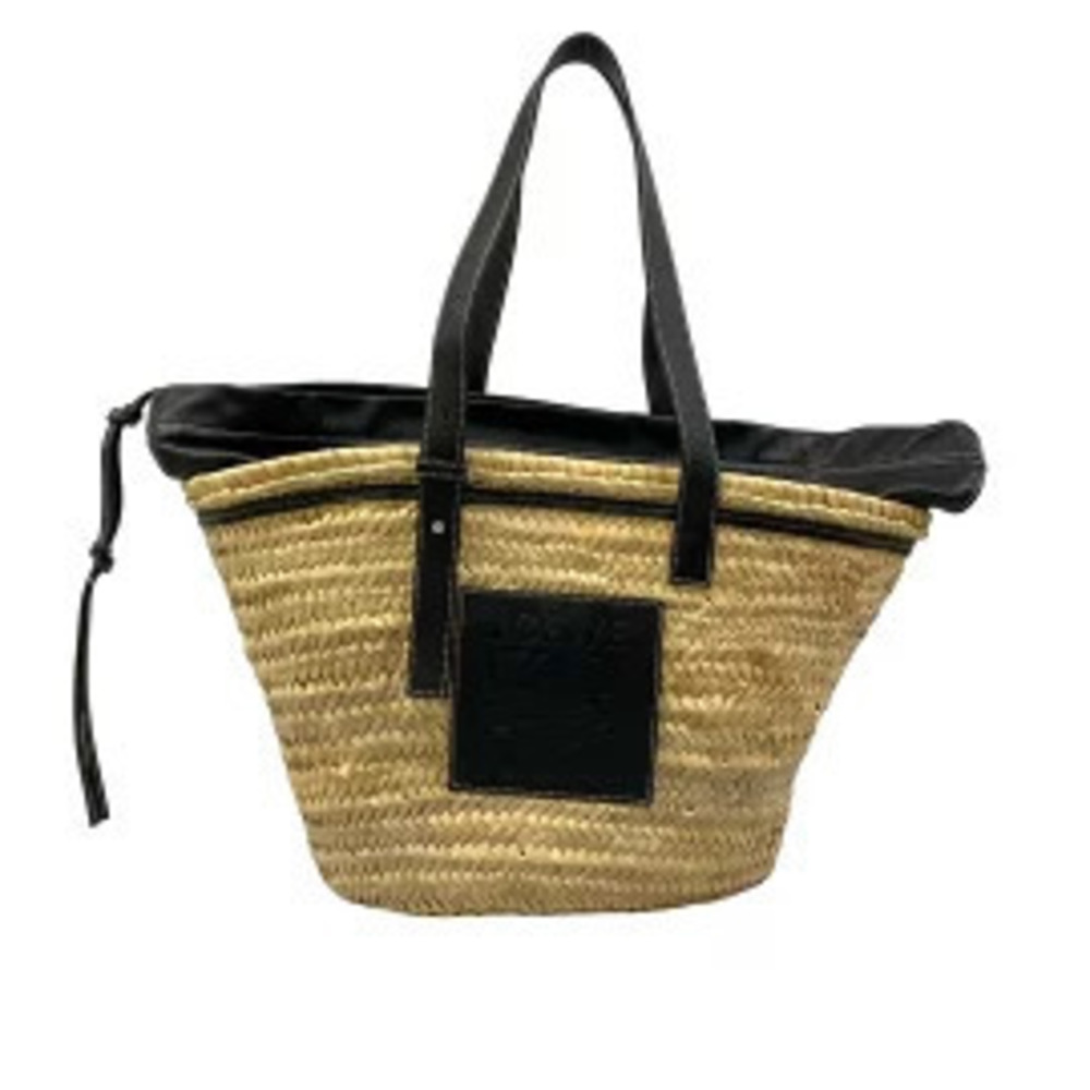 Loewe Basket Tote Bag Leather Beige Black